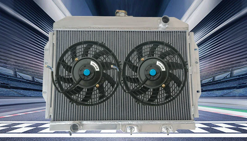For 1958-1974 AMC AMX Ambassador/Gremlin/Javelin Matador V8 Alu Radiator+Fan 58 59 60 61 62 63 64 65 66 67 68 69 70 71 72 73 74