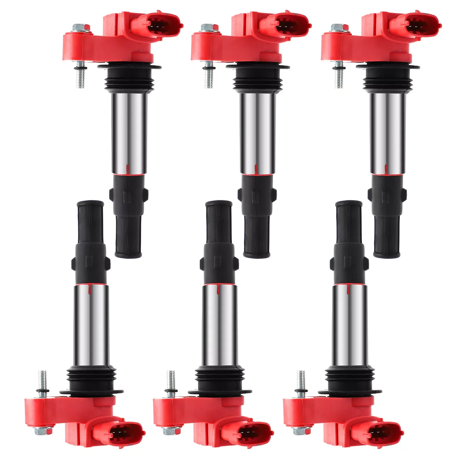 Carbole 6x Ignition Coil + 6x Spark Plug UF375 D501C For 2009 Chevy Traverse GMC Acadia