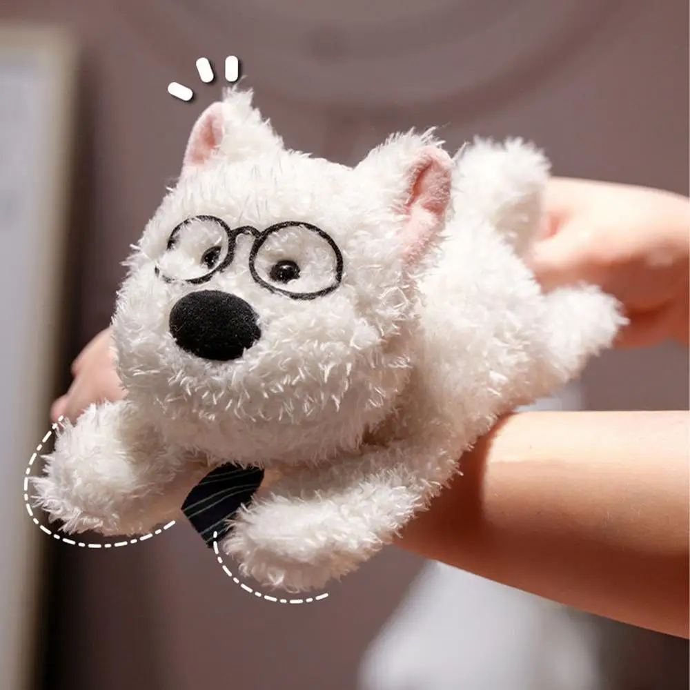 Cartoon Stuffed Puppy Slap Bracelets Cartoon Stuffed Slap Puppy Bracelet Soft Puppy Stuffed Animal Bracelet Toy For Kids