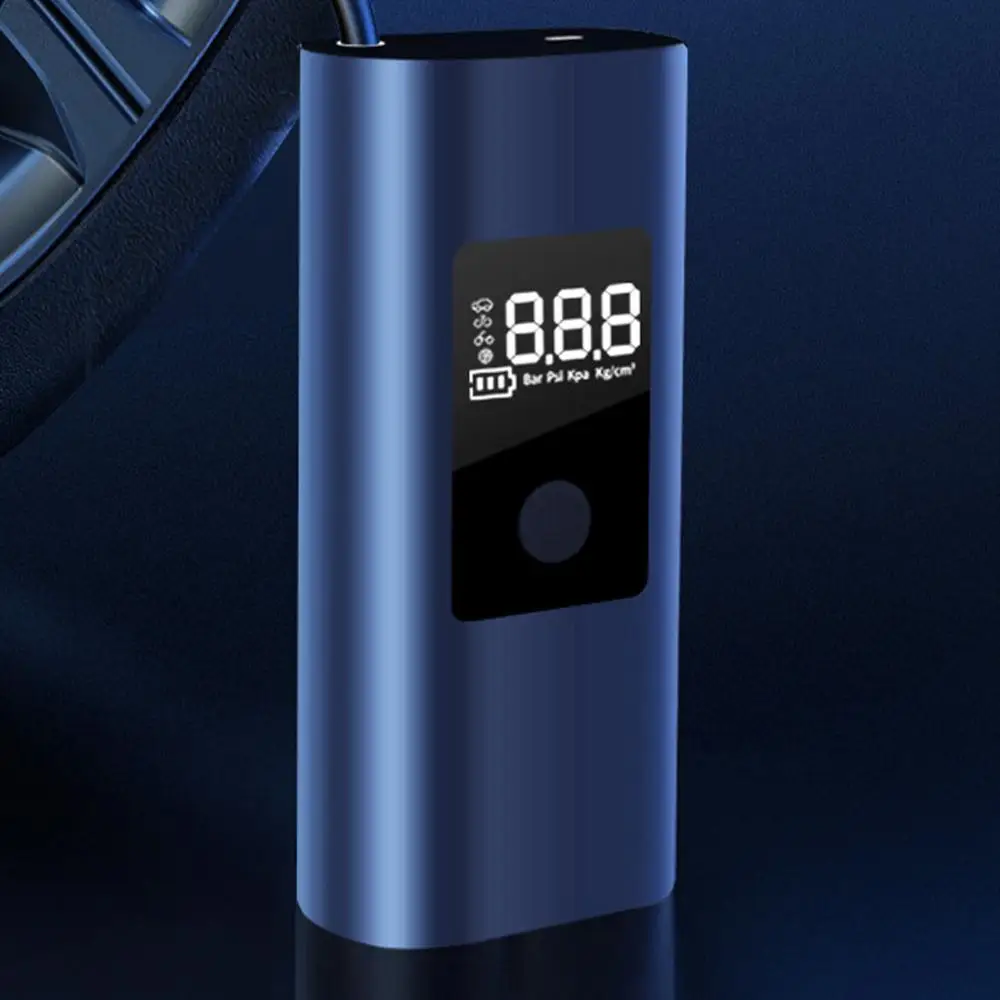 Car Tire Inflator Wireless Rechargeable Tire Inflator Portable Air Compressor With 3 Nozzles Digital Display Motorcycle Air Pump
