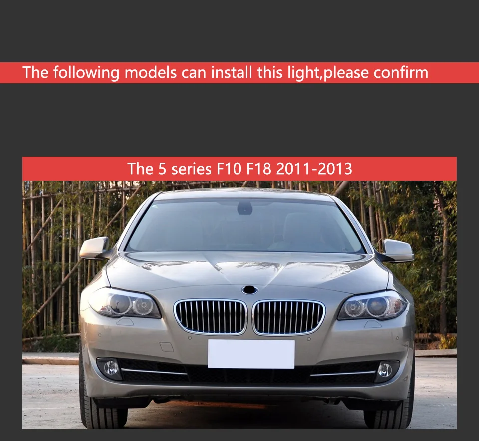 AKD Head Lamp for BMW F10 F18 LED Headlight 2010-2016 Headlights 520i 525i 530i DRL Turn Signal High Beam Angel Eye Projector
