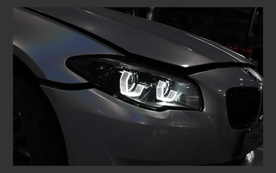 AKD Head Lamp for BMW F10 F18 LED Headlight 2010-2016 Headlights 520i 525i 530i DRL Turn Signal High Beam Angel Eye Projector