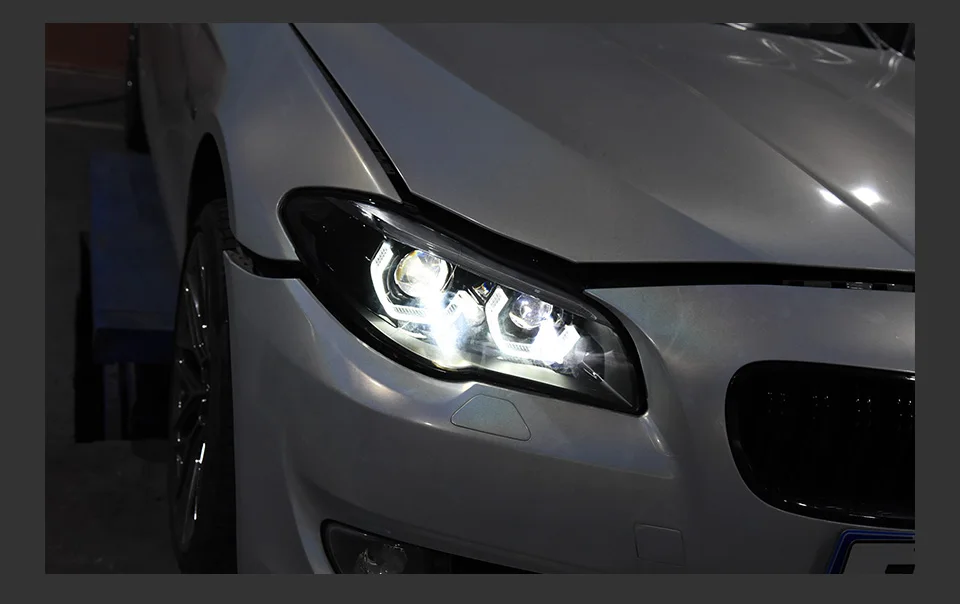AKD Head Lamp for BMW F10 F18 LED Headlight 2010-2016 Headlights 520i 525i 530i DRL Turn Signal High Beam Angel Eye Projector