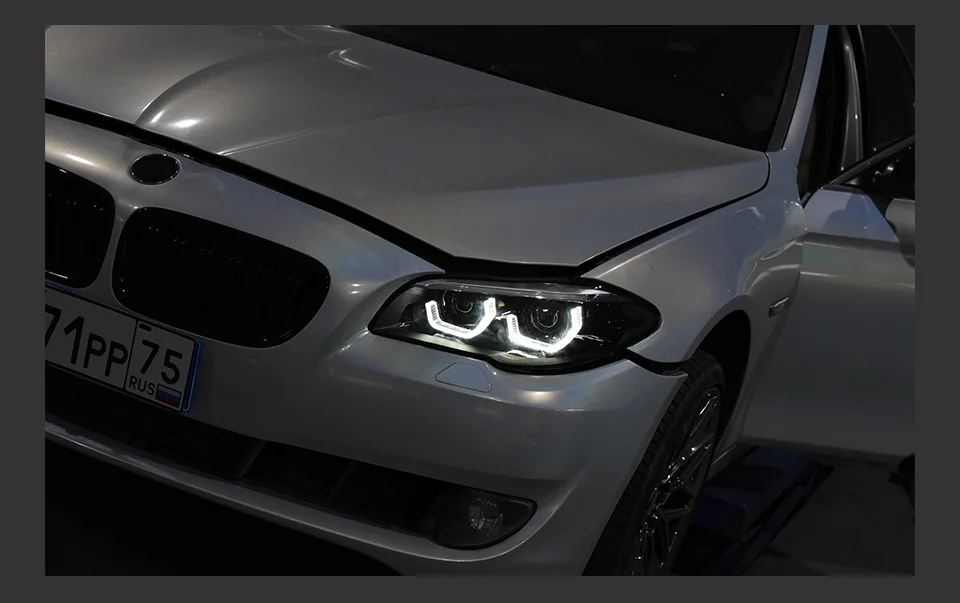 AKD Head Lamp for BMW F10 F18 LED Headlight 2010-2016 Headlights 520i 525i 530i DRL Turn Signal High Beam Angel Eye Projector