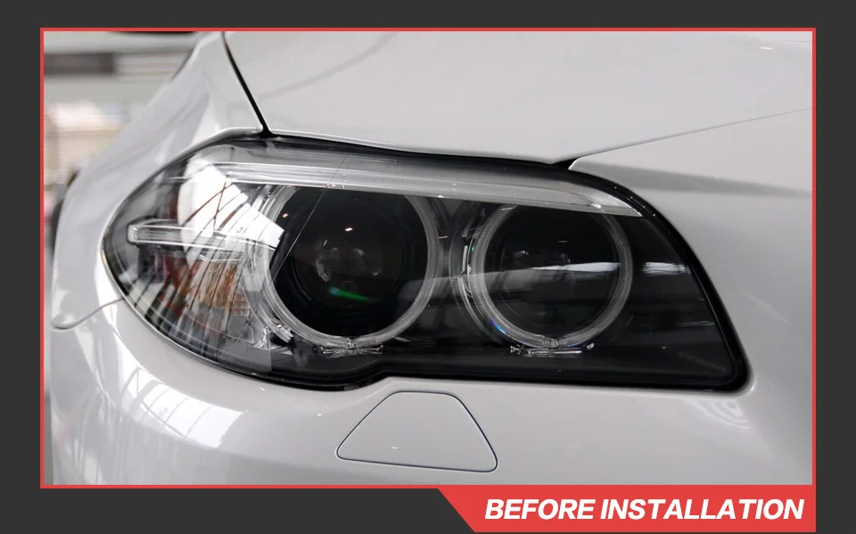 AKD Head Lamp for BMW F10 F18 LED Headlight 2010-2016 Headlights 520i 525i 530i DRL Turn Signal High Beam Angel Eye Projector