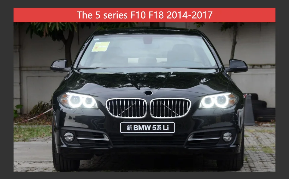 AKD Head Lamp for BMW F10 F18 LED Headlight 2010-2016 Headlights 520i 525i 530i DRL Turn Signal High Beam Angel Eye Projector