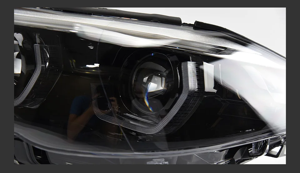 AKD Head Lamp for BMW F10 F18 LED Headlight 2010-2016 Headlights 520i 525i 530i DRL Turn Signal High Beam Angel Eye Projector