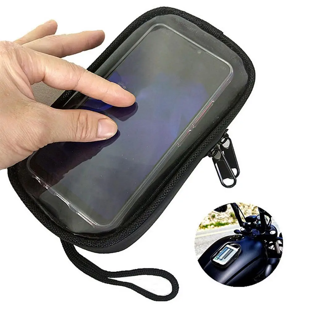 Motorcycle Tank Bag Magnetic Water-Resistant Motorcycle Cell Phone Bag Motorcycle Tank Pouch Zippered Motorcycle Accessories