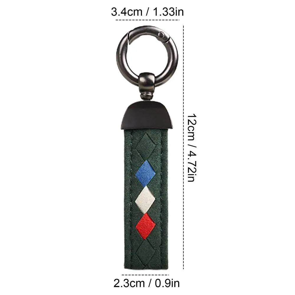 1pc Fashion Car Keychain Ring Vintage Leather Zinc Alloy Key Chain Holder Universal Luxury Keyring Car Inerior Accessories