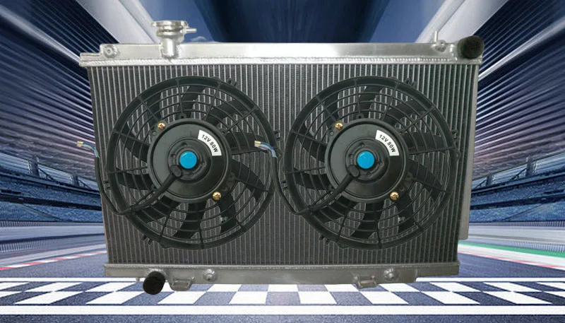Aluminum Radiator+Fans For Nissan Fairlady 350Z Z33 2003-2006 2003 2004 2005 2006 03 04 05 06 AT