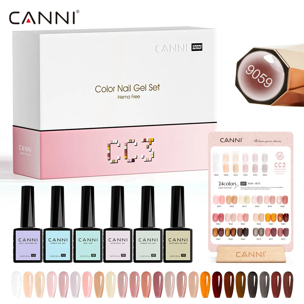 VENALISA Supply HEMA FREE Gel Nail Polish Kit CANNI 9ml Full Coverage Nail Gel Manicure Nowipe Topcoat Soak Off UV LED Varnish