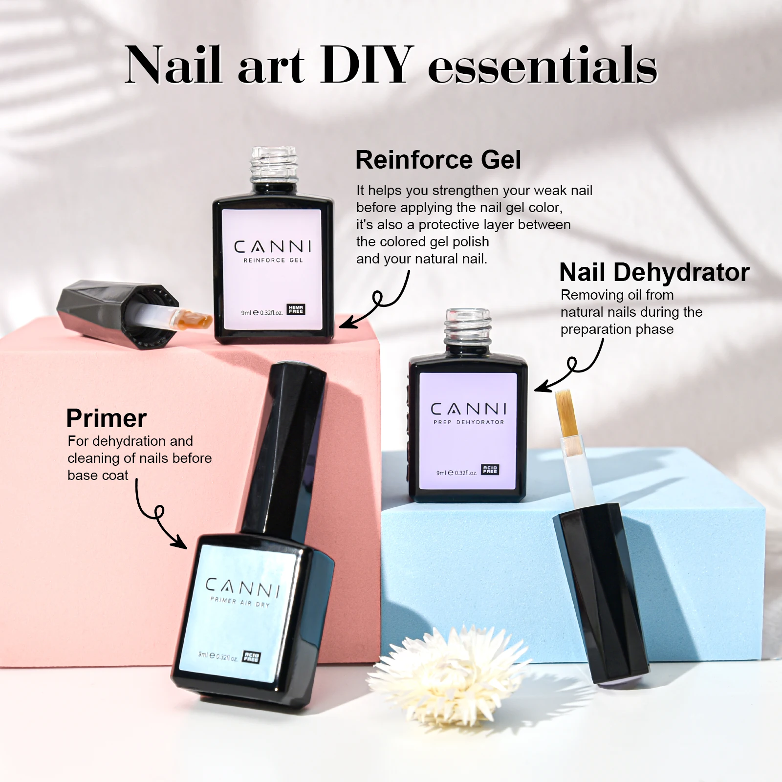 VENALISA Supply HEMA FREE Gel Nail Polish Kit CANNI 9ml Full Coverage Nail Gel Manicure Nowipe Topcoat Soak Off UV LED Varnish