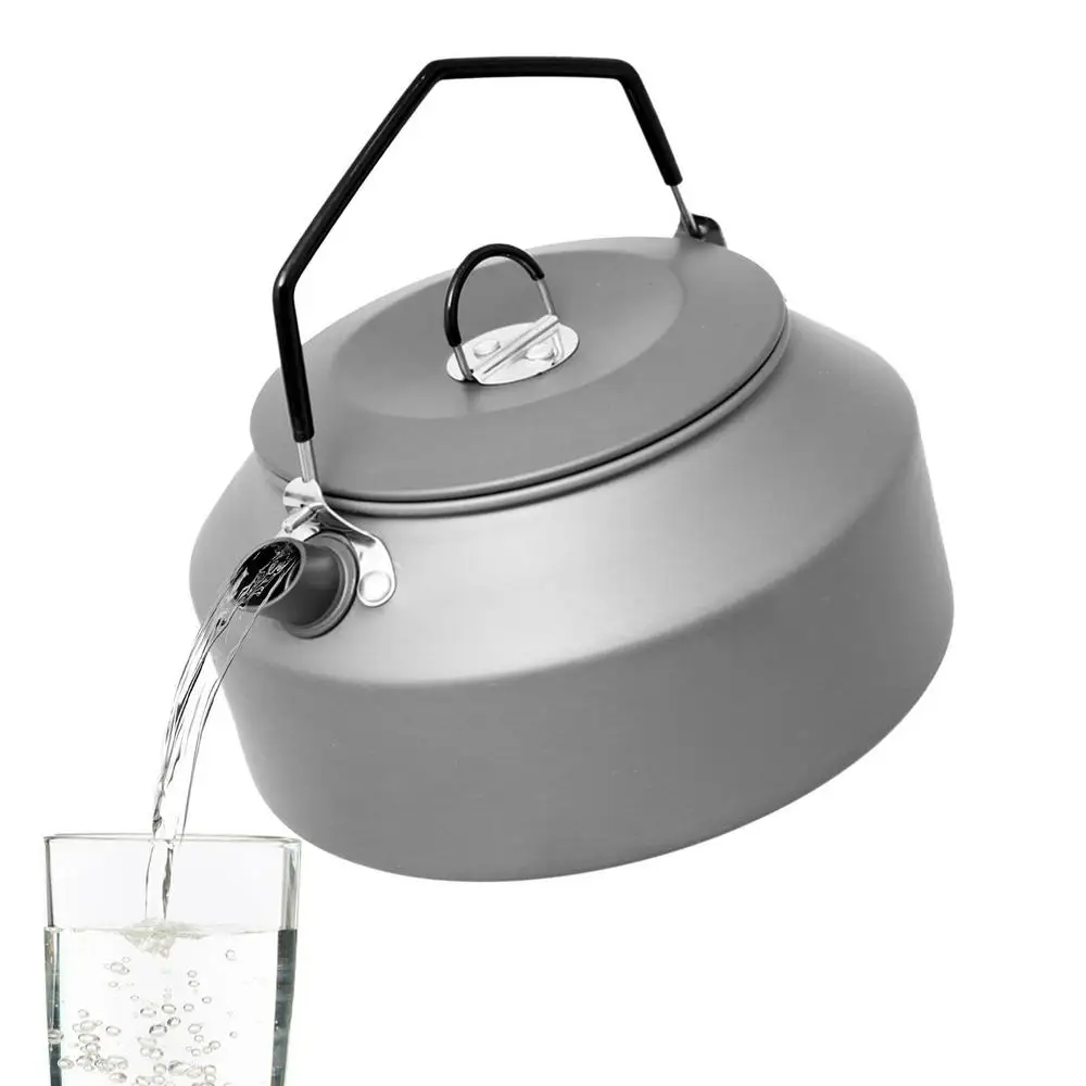 1.35L Outdoor Camping Kettle Aluminum Alloy Fast Heating Tea Kettle Portable Camping Teapot Kettle Coffee Pot Hiking Tableware