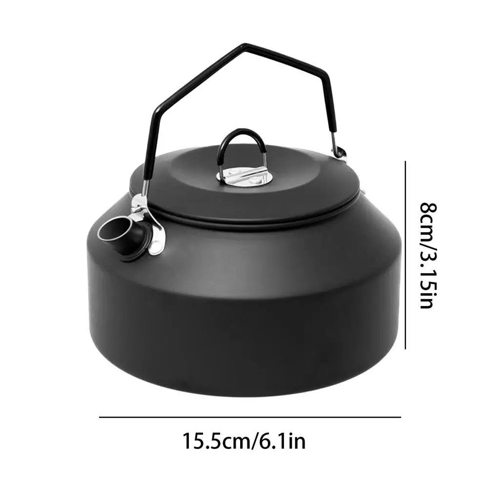 1.35L Outdoor Camping Kettle Aluminum Alloy Fast Heating Tea Kettle Portable Camping Teapot Kettle Coffee Pot Hiking Tableware