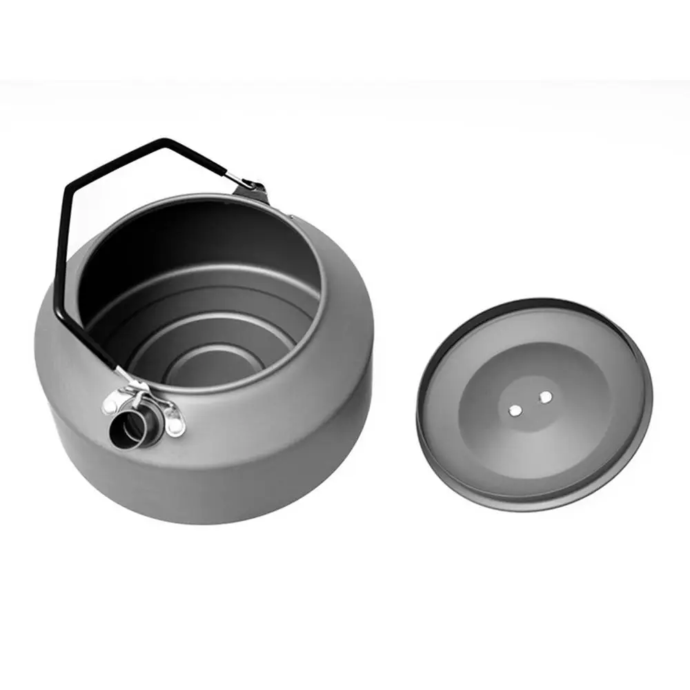 1.35L Outdoor Camping Kettle Aluminum Alloy Fast Heating Tea Kettle Portable Camping Teapot Kettle Coffee Pot Hiking Tableware