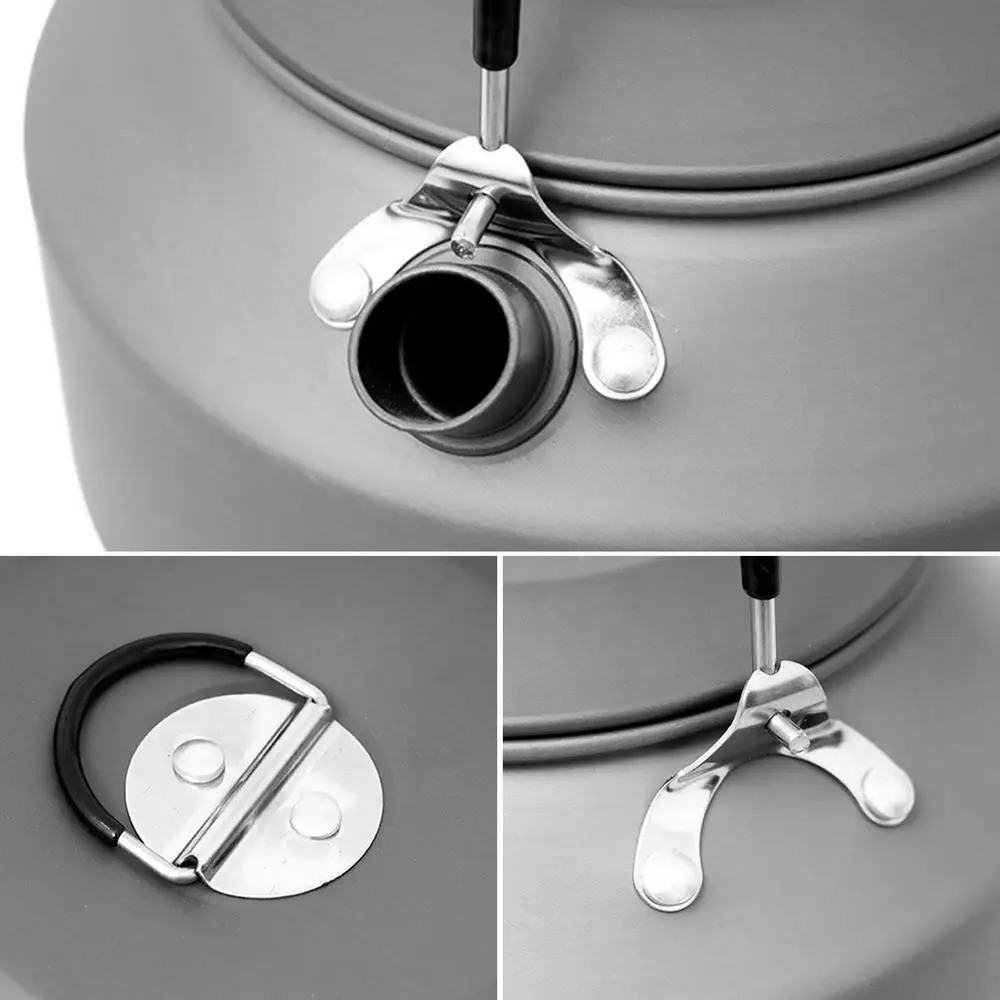 1.35L Outdoor Camping Kettle Aluminum Alloy Fast Heating Tea Kettle Portable Camping Teapot Kettle Coffee Pot Hiking Tableware