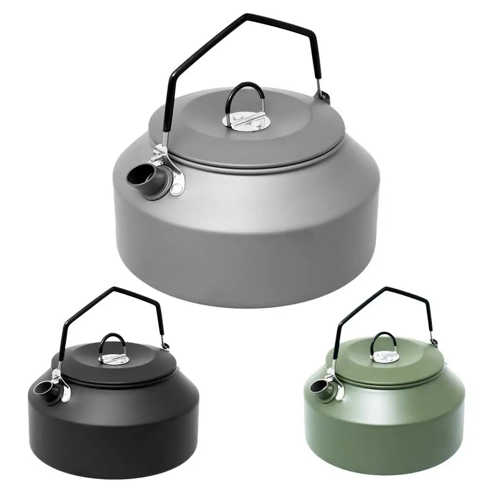 1.35L Outdoor Camping Kettle Aluminum Alloy Fast Heating Tea Kettle Portable Camping Teapot Kettle Coffee Pot Hiking Tableware