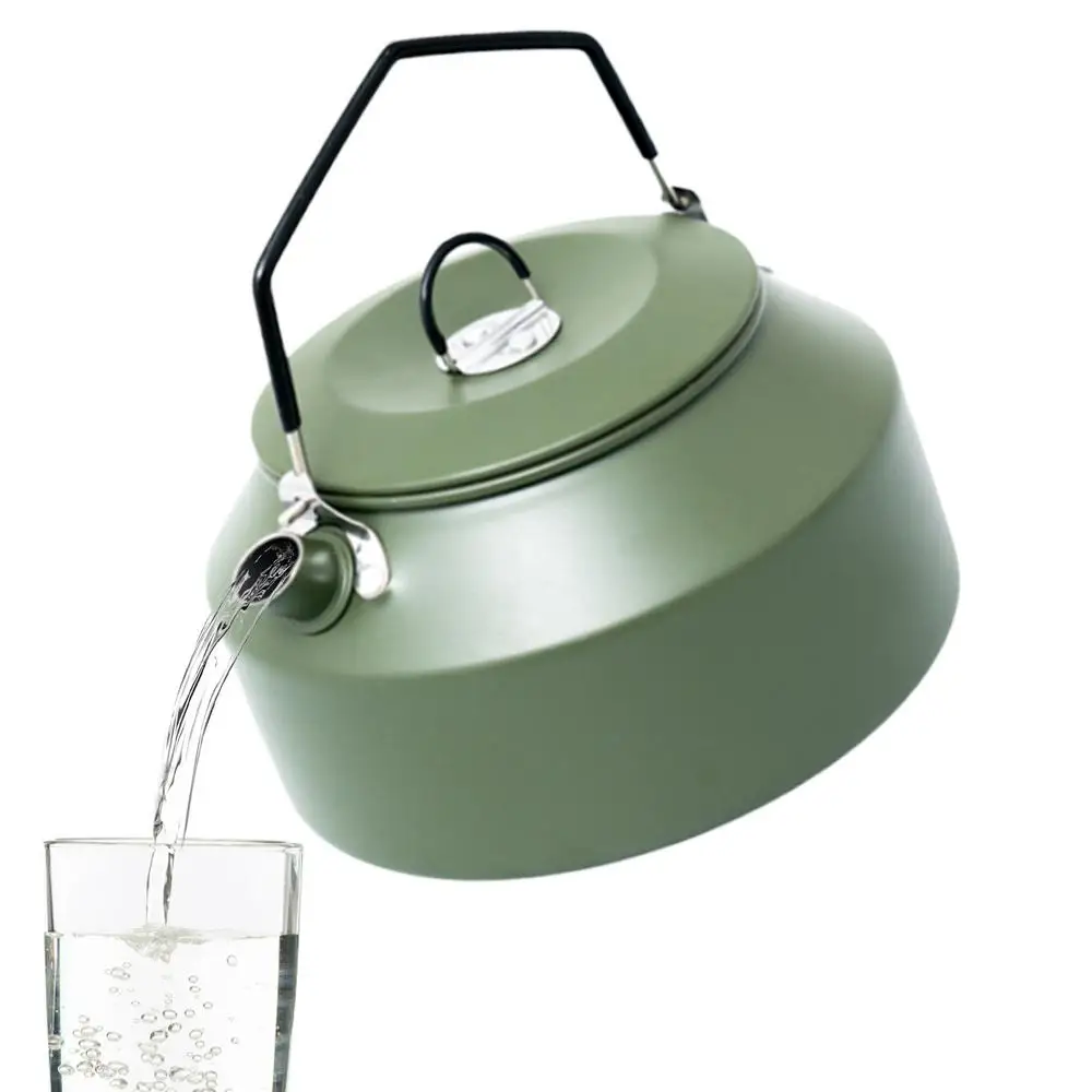 1.35L Outdoor Camping Kettle Aluminum Alloy Fast Heating Tea Kettle Portable Camping Teapot Kettle Coffee Pot Hiking Tableware