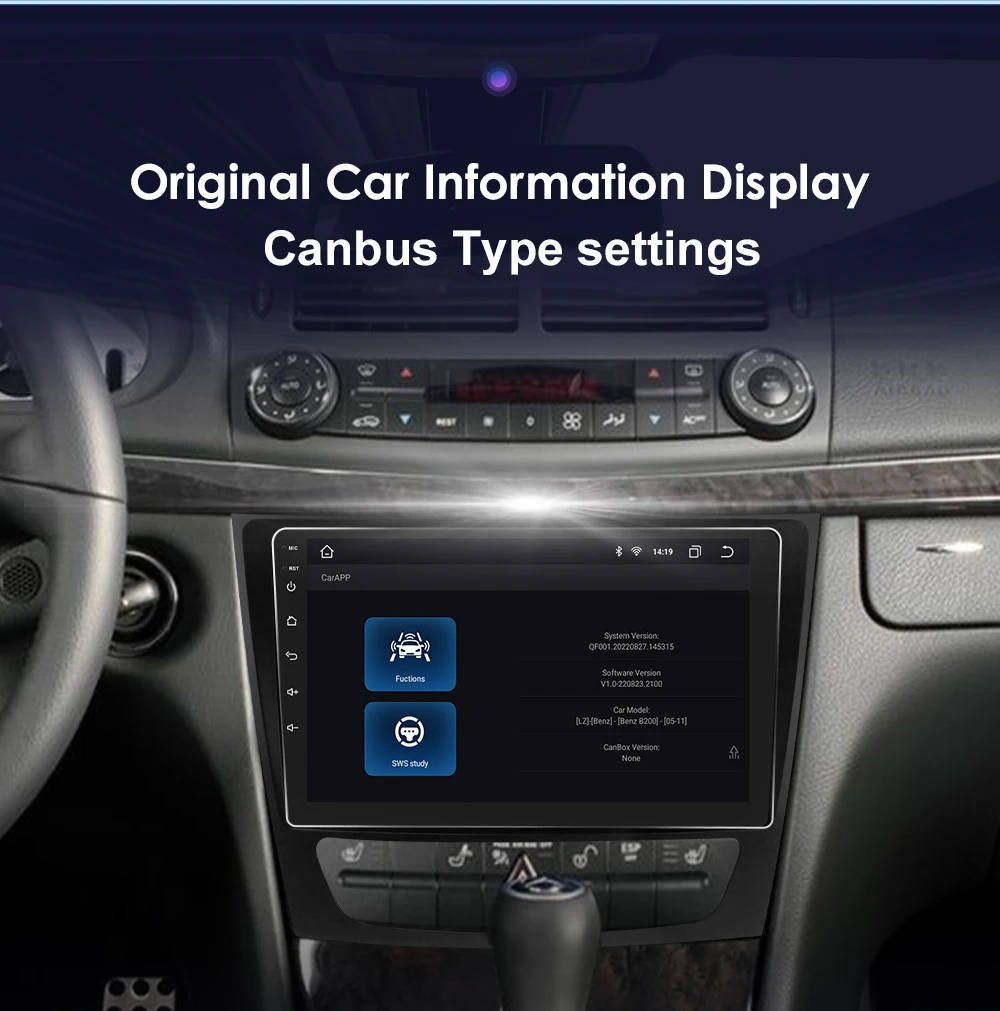 Hizpo 2din Android Car Radio For Mercedes Benz E-class W211 E200 E220 E300 E350 E240 E270 E280 W219 Multimedia GPS Navi Carplay