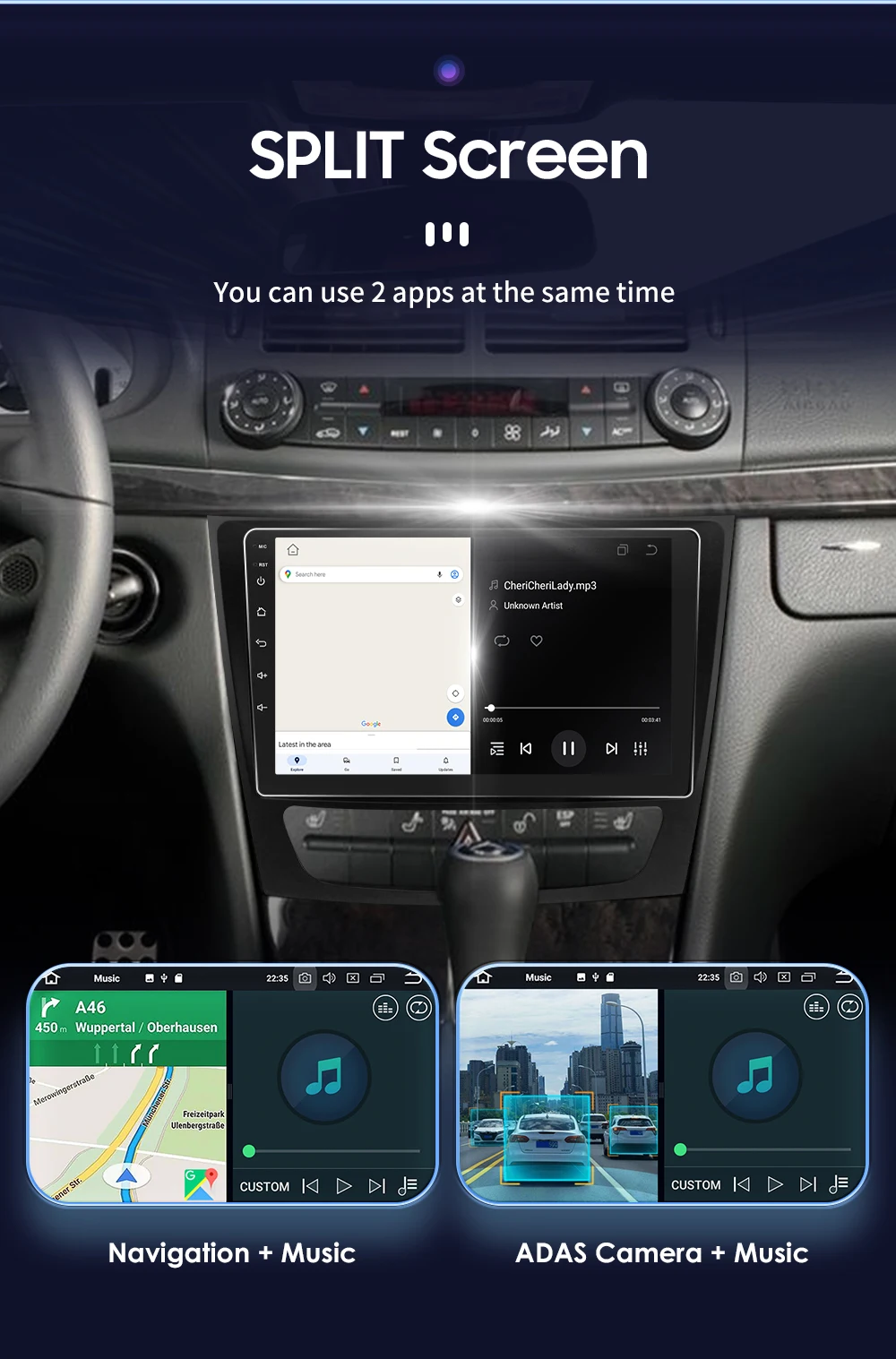 Hizpo 2din Android Car Radio For Mercedes Benz E-class W211 E200 E220 E300 E350 E240 E270 E280 W219 Multimedia GPS Navi Carplay