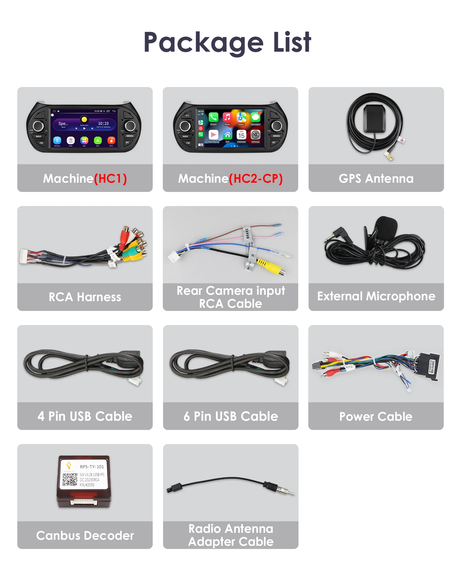 Hizpo AI Voice Android Car Radio Multimedia Video Player for Fiat Fiorino Citroen Nemo Peugeot Bipper GPS Carplay 4G RDS Stereo