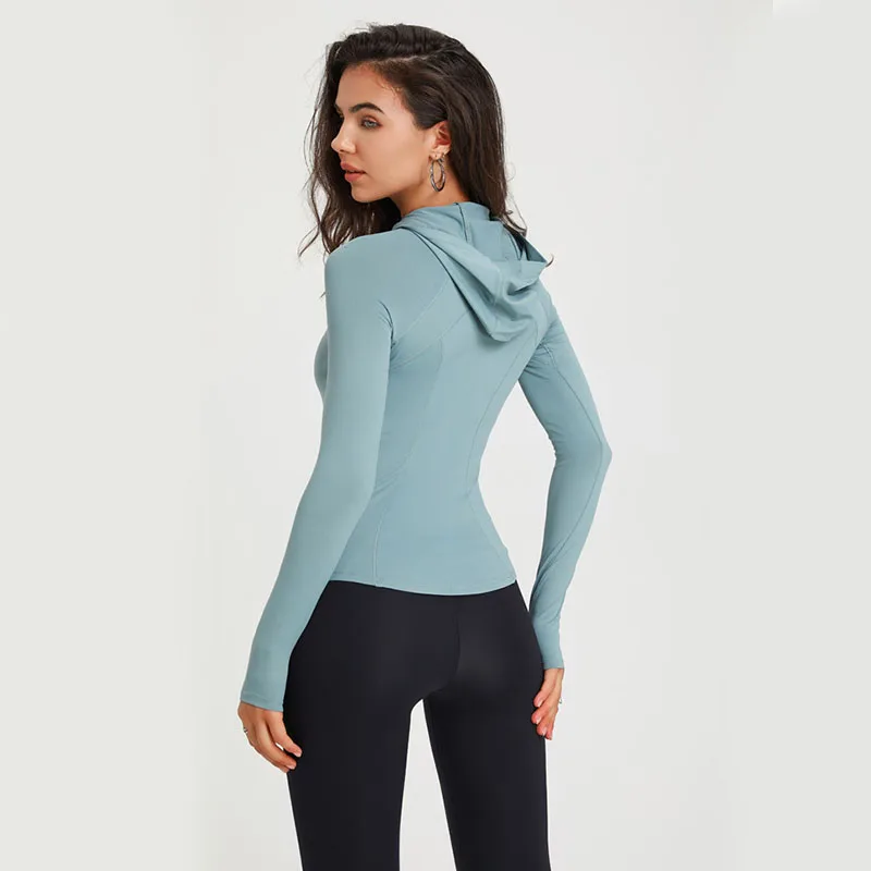 Women Long Sleeve Yoga Tops Autumn Winter Running Sports top Loose Gym Workout Training Blouse Outdoor Hiking Sportswear