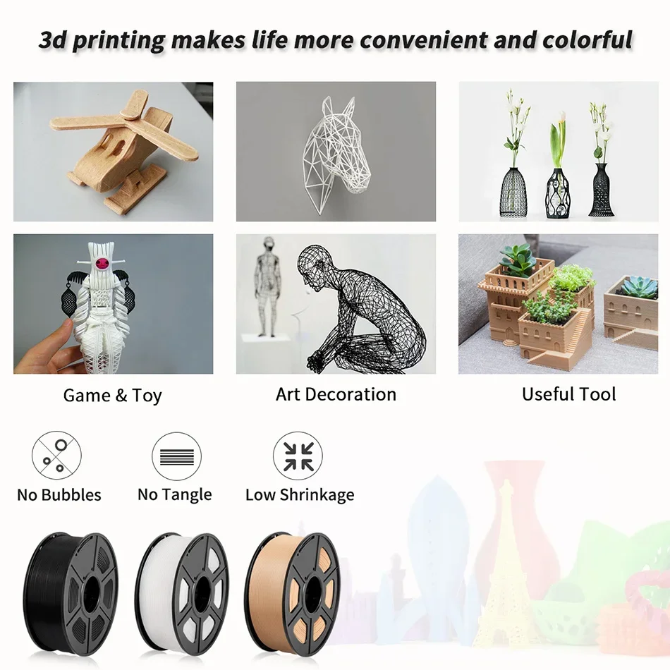 SUNLU 5KG PLAPLUS Filament 1.75MM Neatly Arranged No Knots No Bubble Eco-Friendly Non-Toxic Odorless Bright Color Good Toughness