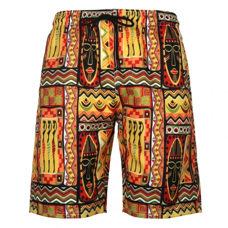 Hot Men's Summer Beach Shorts Swim Trunks Plus Size Monster Kraken Straight Hawaii Style Sea Pool Loose Quick-Drying Beachwear