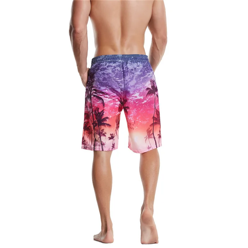 Hot Men's Summer Beach Shorts Swim Trunks Plus Size Monster Kraken Straight Hawaii Style Sea Pool Loose Quick-Drying Beachwear