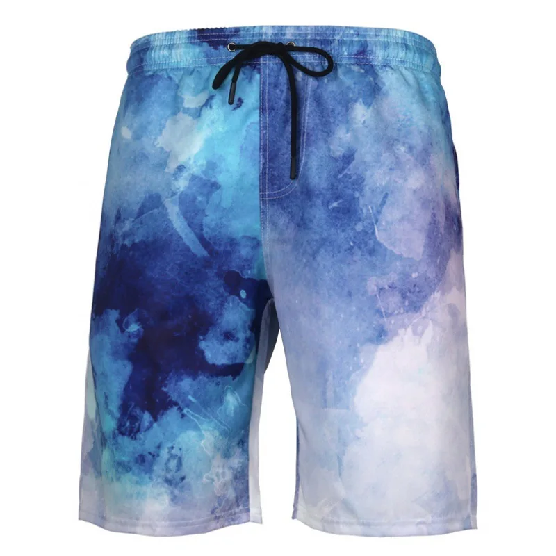 Hot Men's Summer Beach Shorts Swim Trunks Plus Size Monster Kraken Straight Hawaii Style Sea Pool Loose Quick-Drying Beachwear