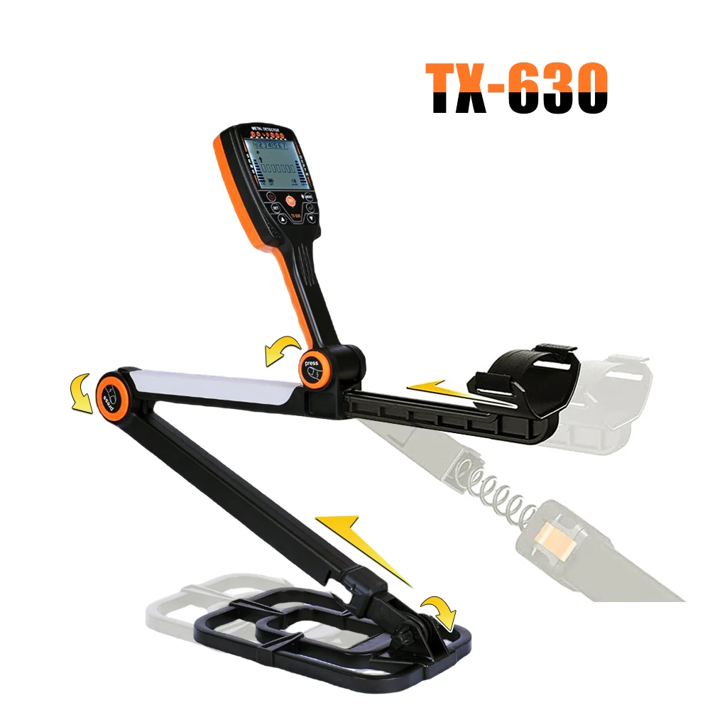 TX‑630 Foldable Professional Metal Detector is perfect for adult beginners & hobby treasure hunters Foldable design outdoorDéte