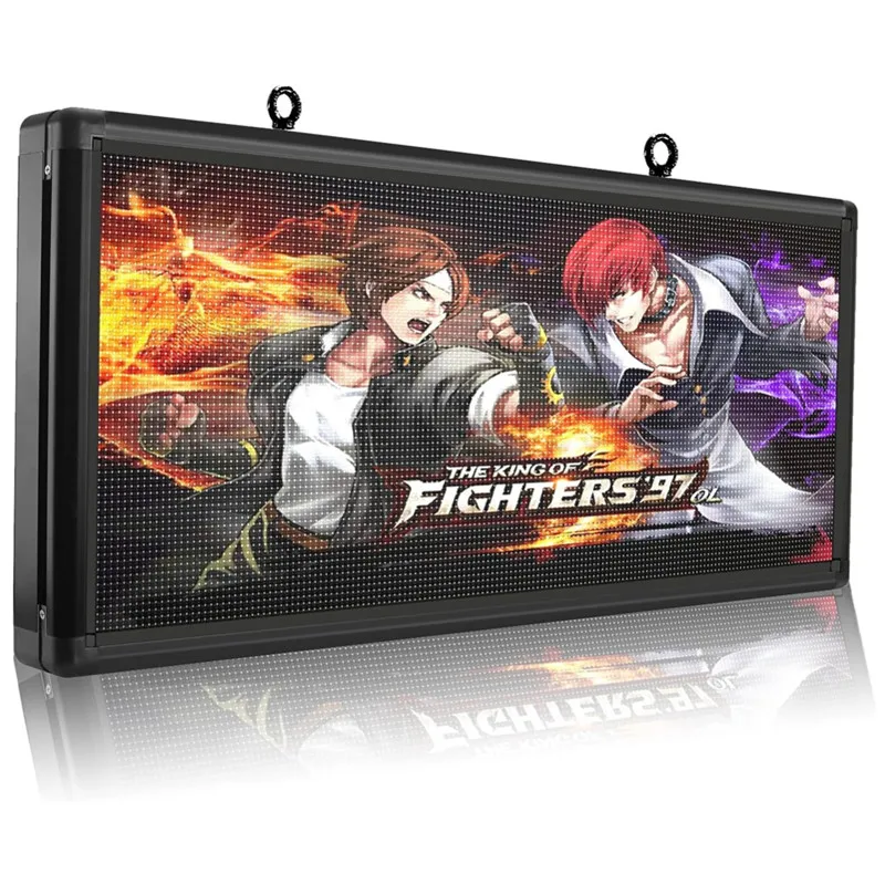 P6 Full Color Wifi Outdoor LED Sign RGB Video Image USB Flash LED Display 103x45cm Programmable LED Sign Scrolling Message Board