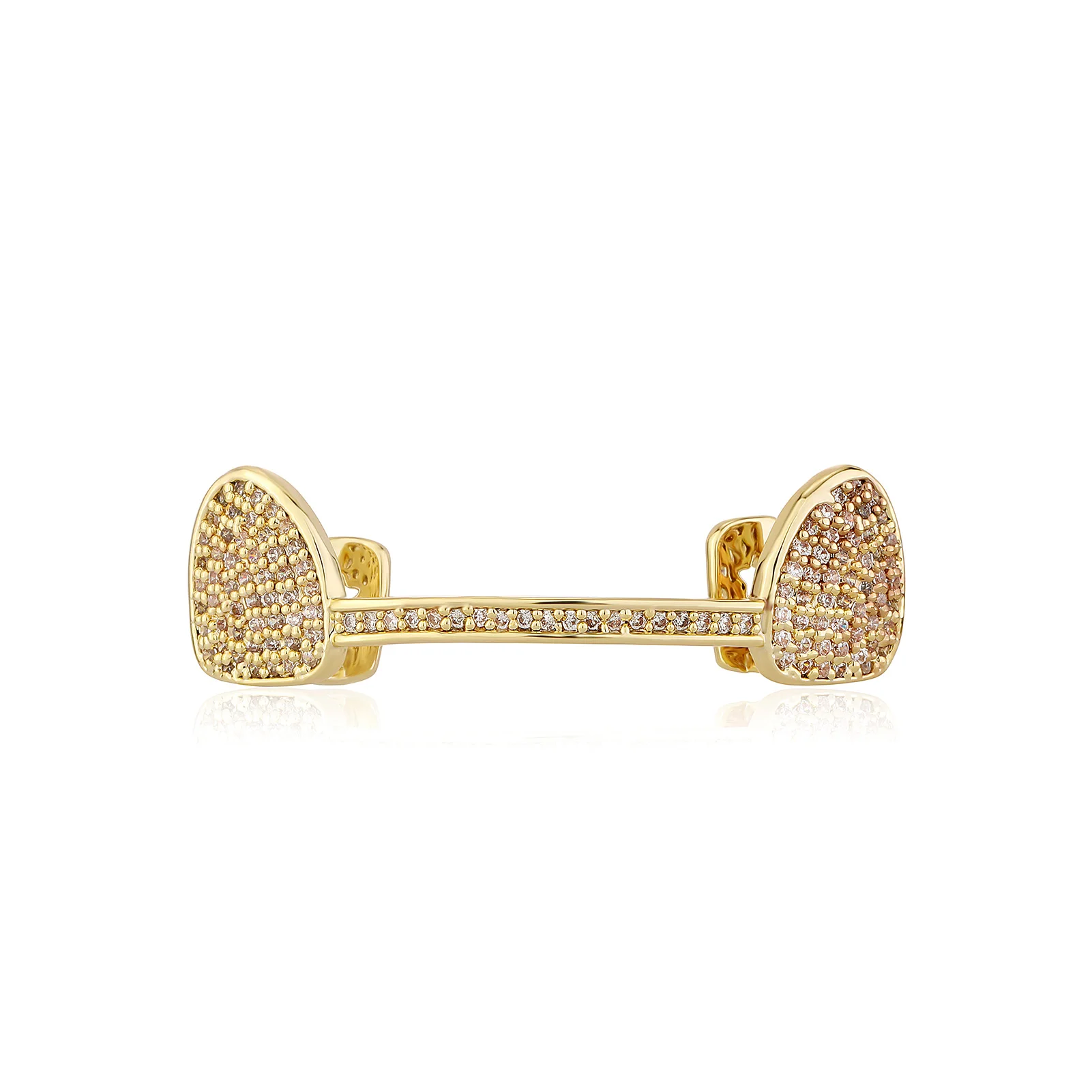 JINAO 2022 NEW Fit Gold Color Plated Hip Hop Teeth Grills Caps Top & Bottom Grill Set Gold Classic Grillz Ship from US
