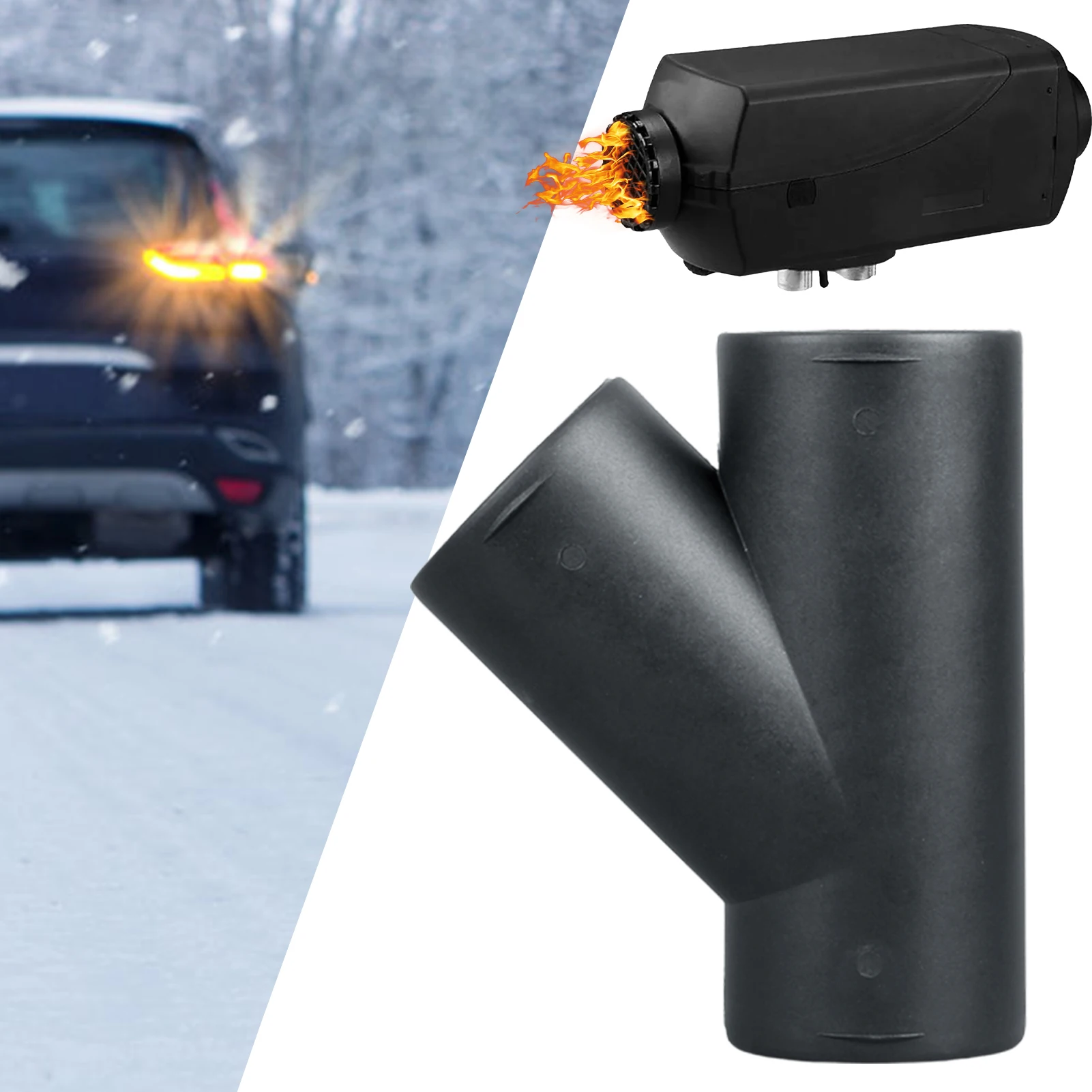 75mm Car Diesel Heater Air Outlet Connector Auto Diesel Parking Heater Air Vent Ducting Joint Webastos Eberspaechers Accessory