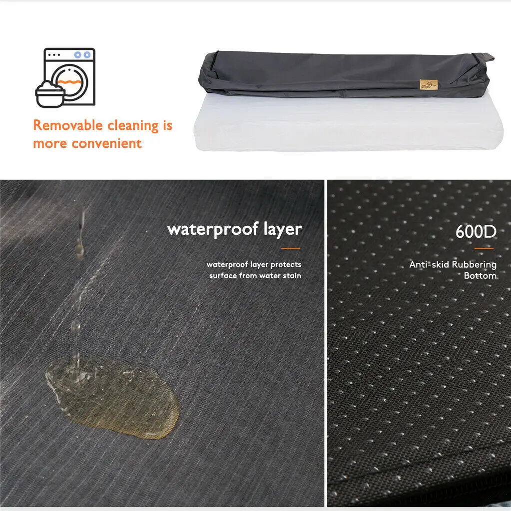 M L XL 2XL Dog Bed Jumbo Pet Orthopedic Bed Memory Foam Base Crate Mattess Cushion with Washable Cover Waterproof
