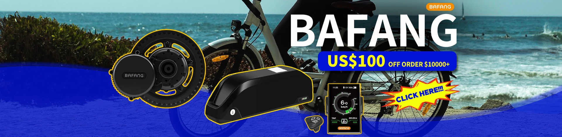 Bafang Motor BBSHD 1000W 52V BBS02B BBS02 750W 500W 48V BBS01 250W 36V Mid Drive Motor Electric Bicycle Conversion Kit 44T / 46T