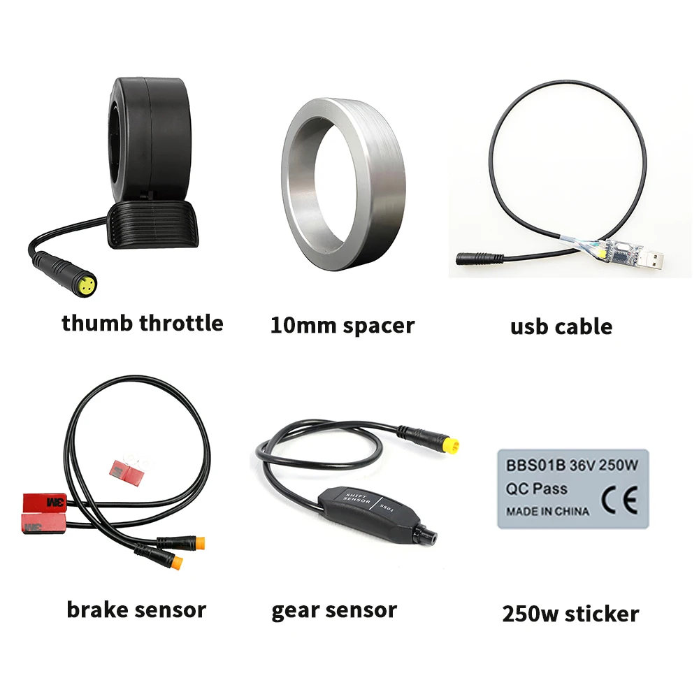 Bafang Motor BBSHD 1000W 52V BBS02B BBS02 750W 500W 48V BBS01 250W 36V Mid Drive Motor Electric Bicycle Conversion Kit 44T / 46T