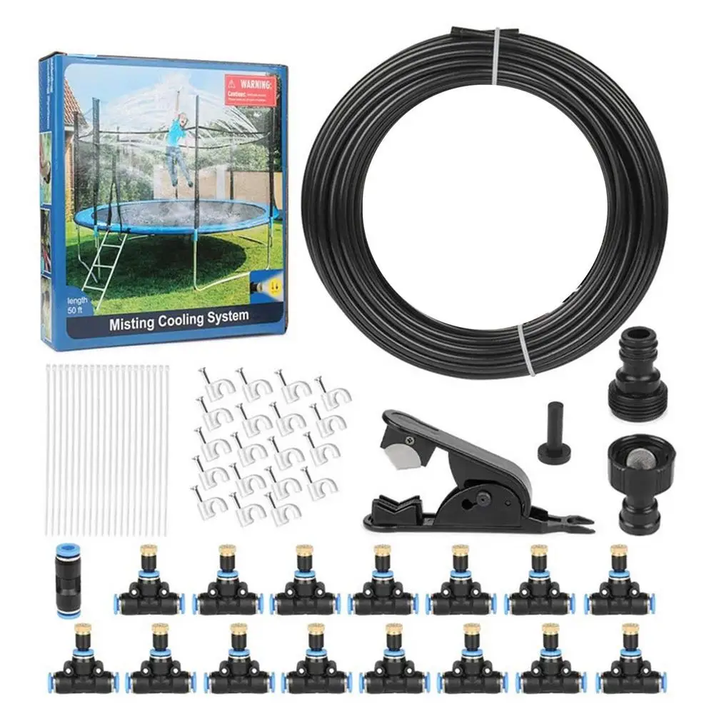 Water Misters For Outside Patio Outdoor Water Misting Cooling Irrigation System 6M/9M/12M Garden Umbrella Mist Sprinkler Nozzle