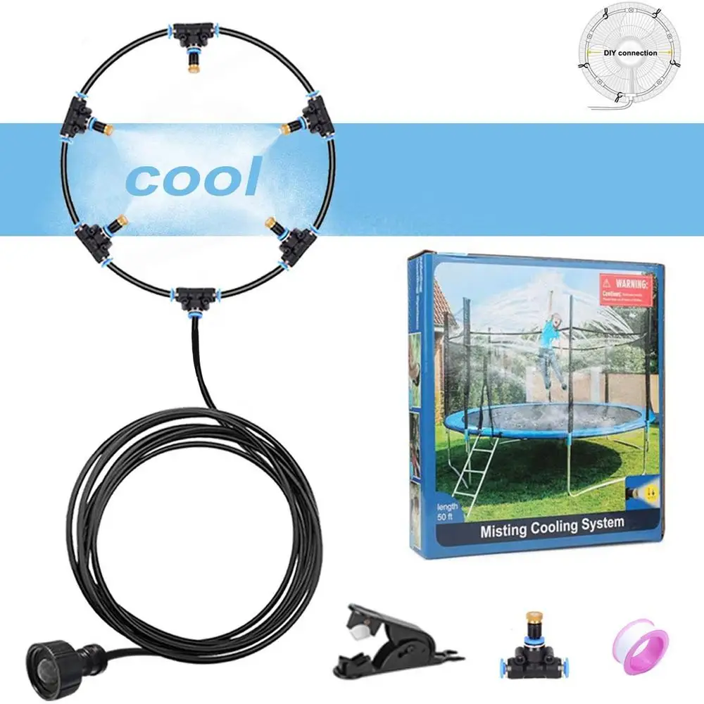 Water Misters For Outside Patio Outdoor Water Misting Cooling Irrigation System 6M/9M/12M Garden Umbrella Mist Sprinkler Nozzle