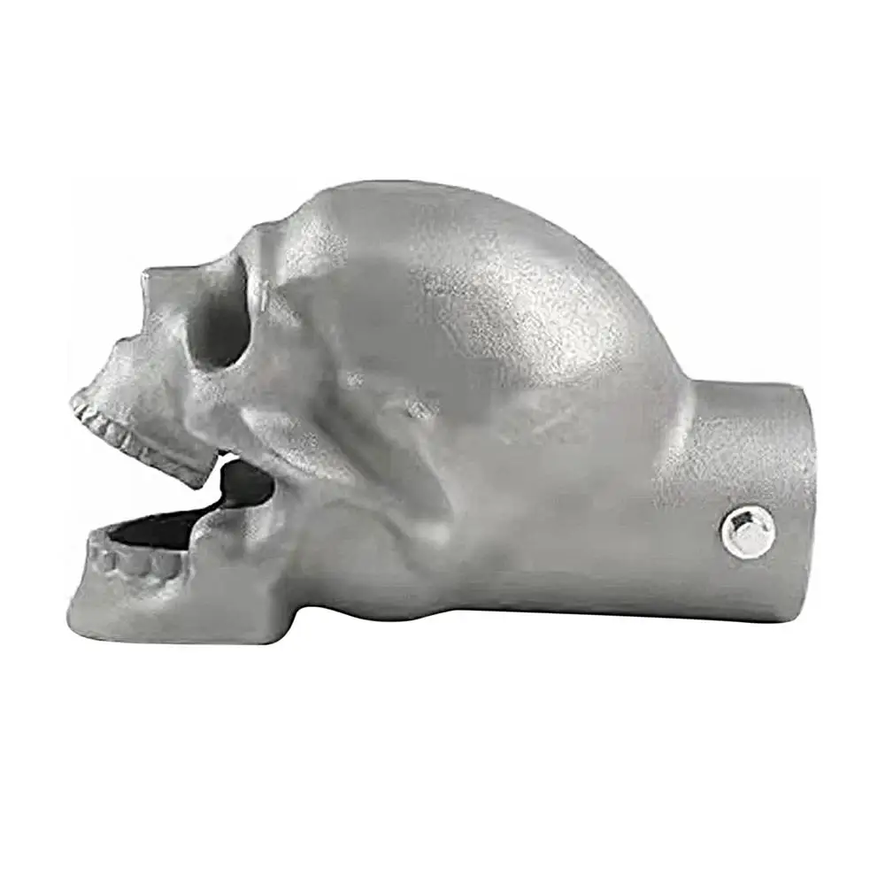 Motorcycle Skull Exhaust Tip Universal Motorbike Exhaust Pipe 5CM Solid Metal Skull Exhaust Pipe Halloween Decorations