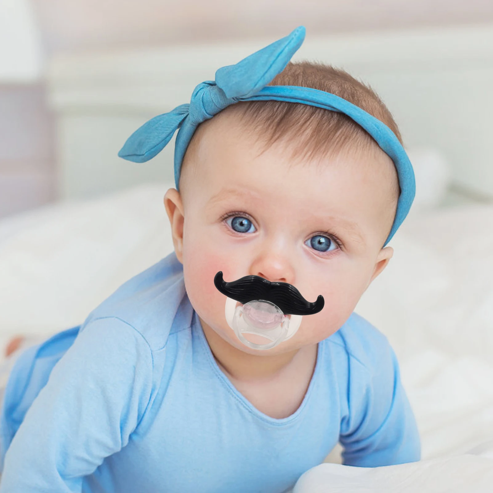 Baby Funny Pacifier Food Grade Lips Portable Cute Pacifiers With Funny Beard Mustache Pacifier For Babies And Toddlers Unisex