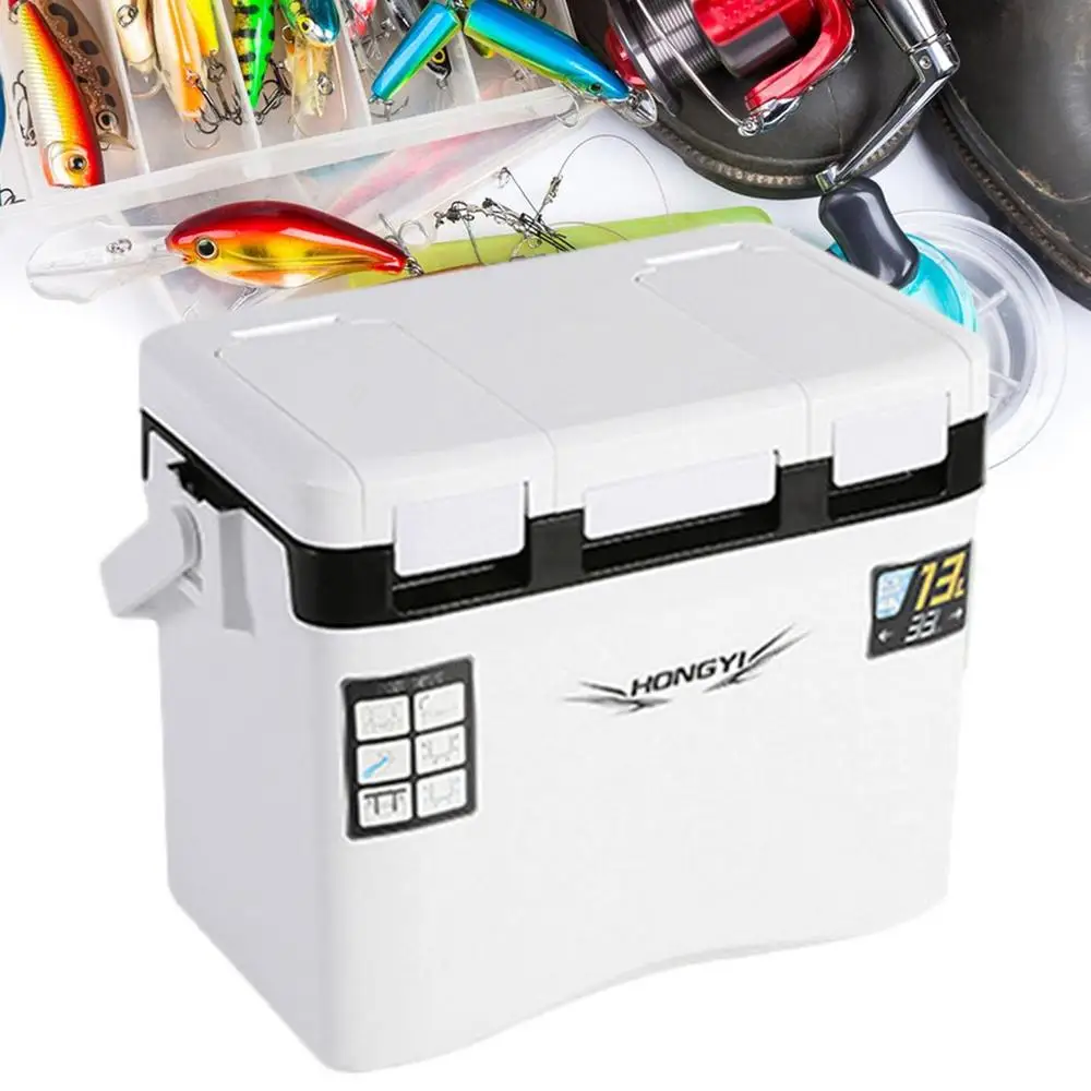 13L Outdoor Fishing Cooler Bag Lightweight Insulated Bait Cooler Capacity Portable Fish Cooler Fishing Box Bait Bucket