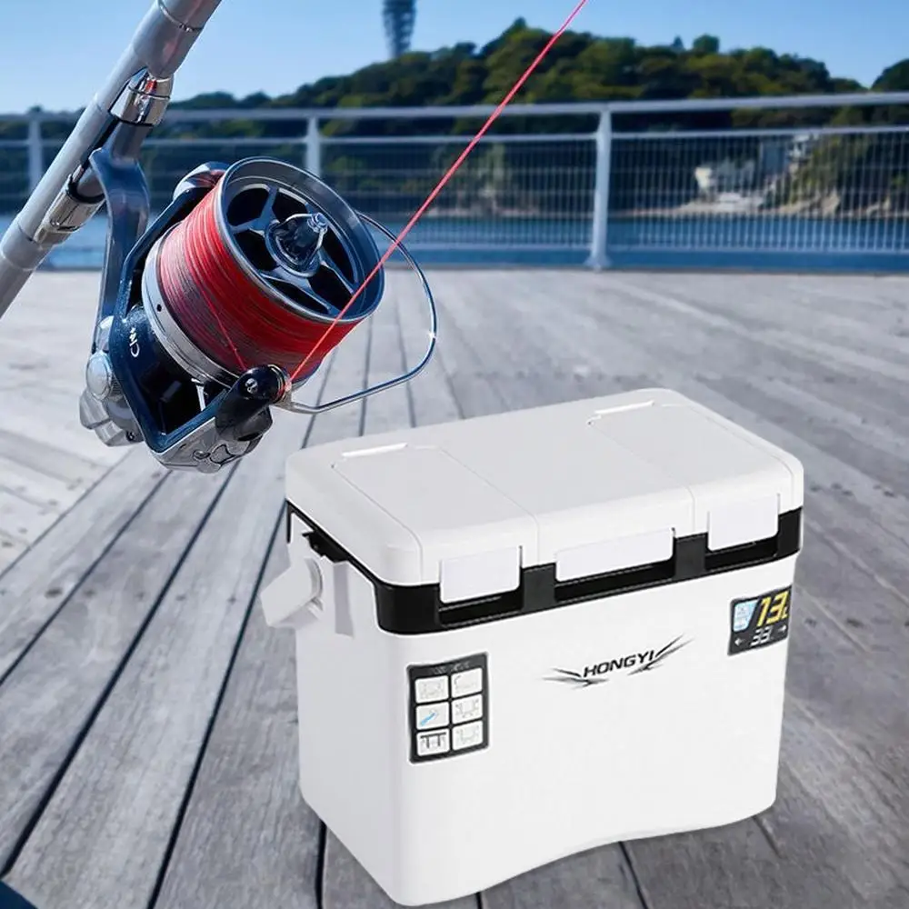 13L Outdoor Fishing Cooler Bag Lightweight Insulated Bait Cooler Capacity Portable Fish Cooler Fishing Box Bait Bucket