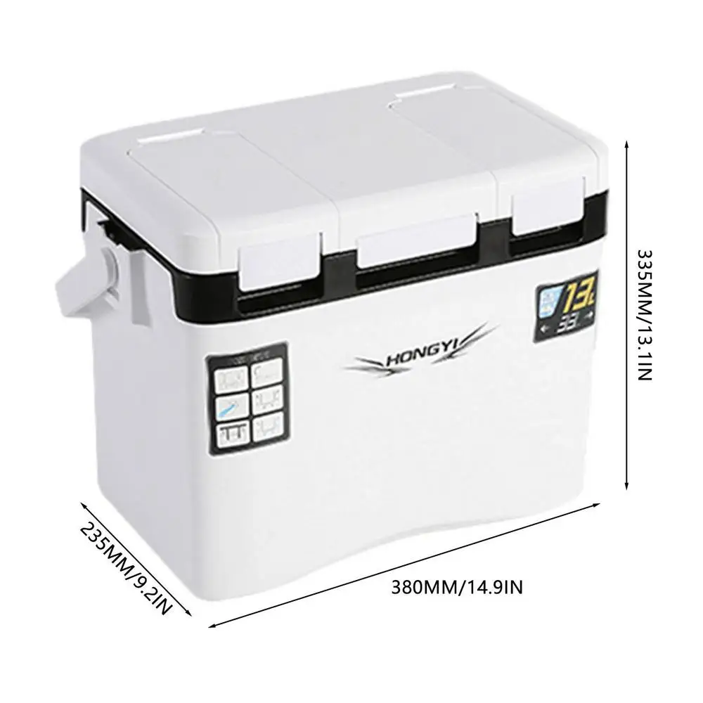 13L Outdoor Fishing Cooler Bag Lightweight Insulated Bait Cooler Capacity Portable Fish Cooler Fishing Box Bait Bucket