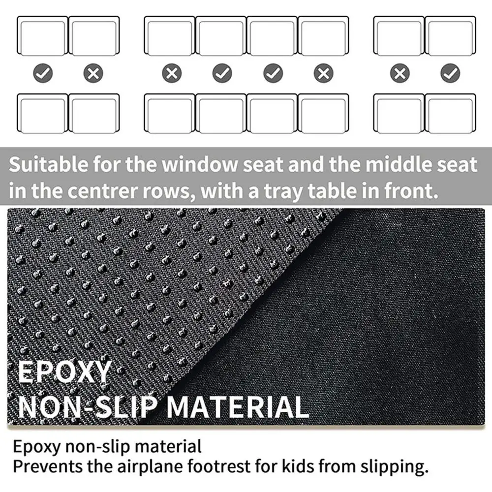Kids Airplane Travel Bed Portable Kids Airplane Seat Extender Leg Rest Travel Footrest Hammock Mat Airplane Travel Accessories