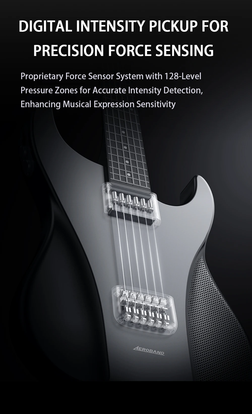 AeroBand Guitar Electric Guitar Pain-Free Silicone String Travel All-in-One 9 Sound Styles Acoustic Bass With Speaker Microphone