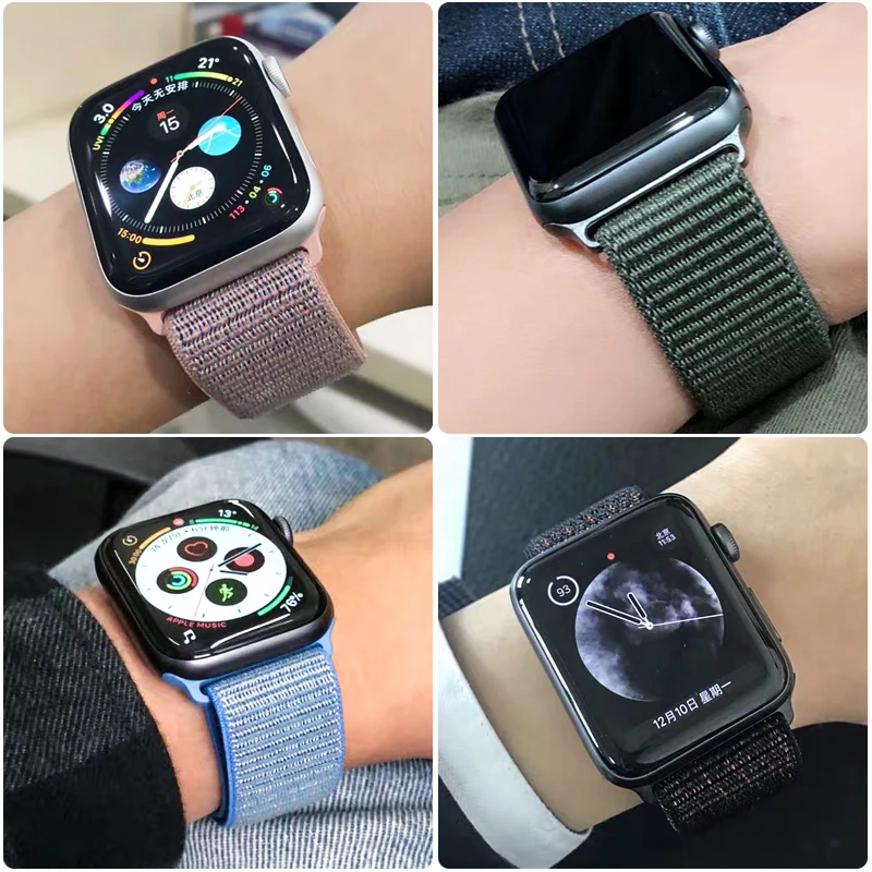 Strap For Apple watch band 45/41/49/44/40/42/38mm Nylon smartwatch belt bracelet correa iwatch series ultra 1 2 9 8 7 6 se 5 4 3