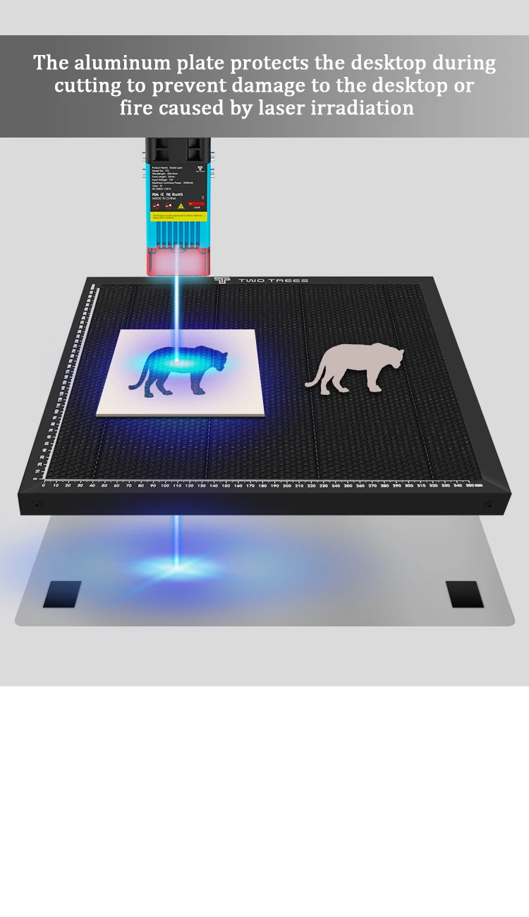 Laser Enquipment Parts Honeycomb Working Table 300x300/400x400/430x400mm For CO2 Cutting Machine/Laser Engraver TT-50 TTS-55