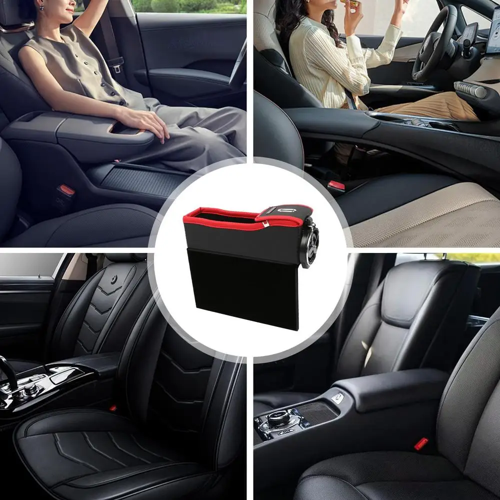 Car Armrest Filler Storage Automotive Seat Side Organizer Tray Multifunctional Car Seat Storage Box With Cup Holder For Phone