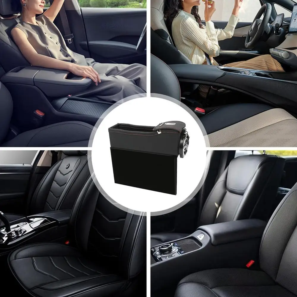 Car Armrest Filler Storage Automotive Seat Side Organizer Tray Multifunctional Car Seat Storage Box With Cup Holder For Phone